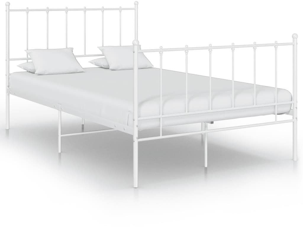 Shumee biely kov 120 × 200 cm, 324953 Posteľ