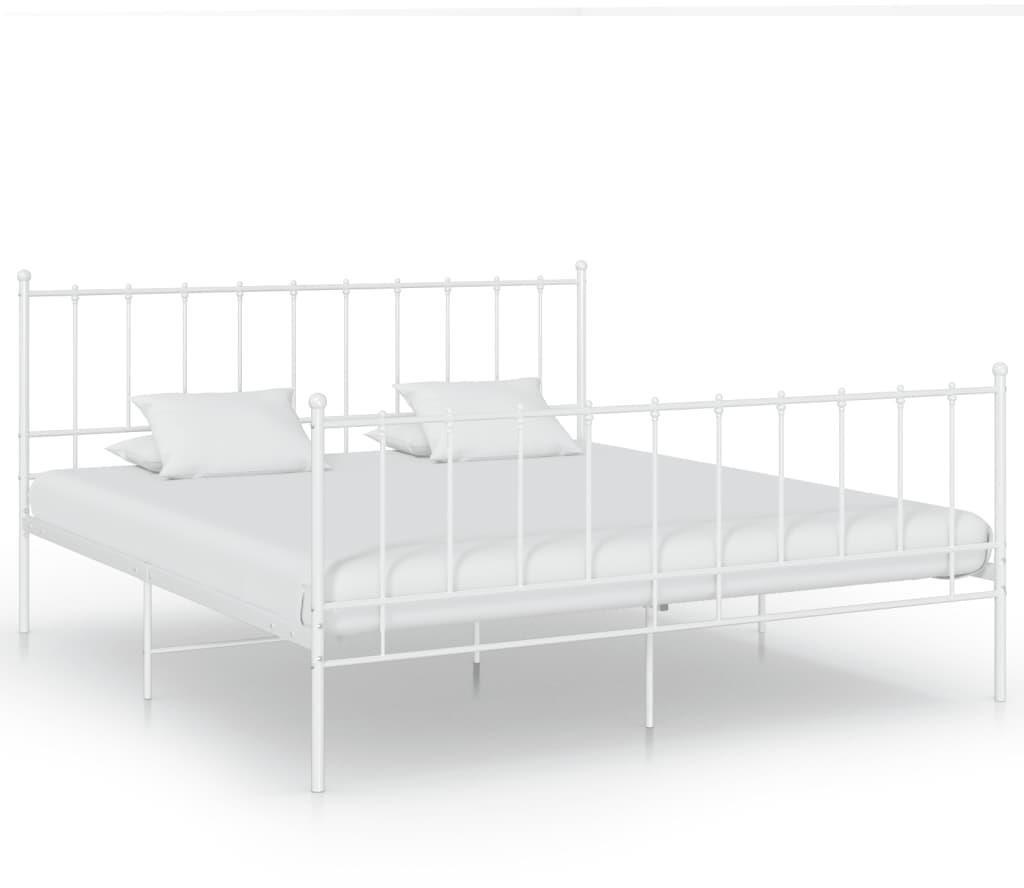 Shumee biely kov 200 × 200 cm, 324965 Posteľ
