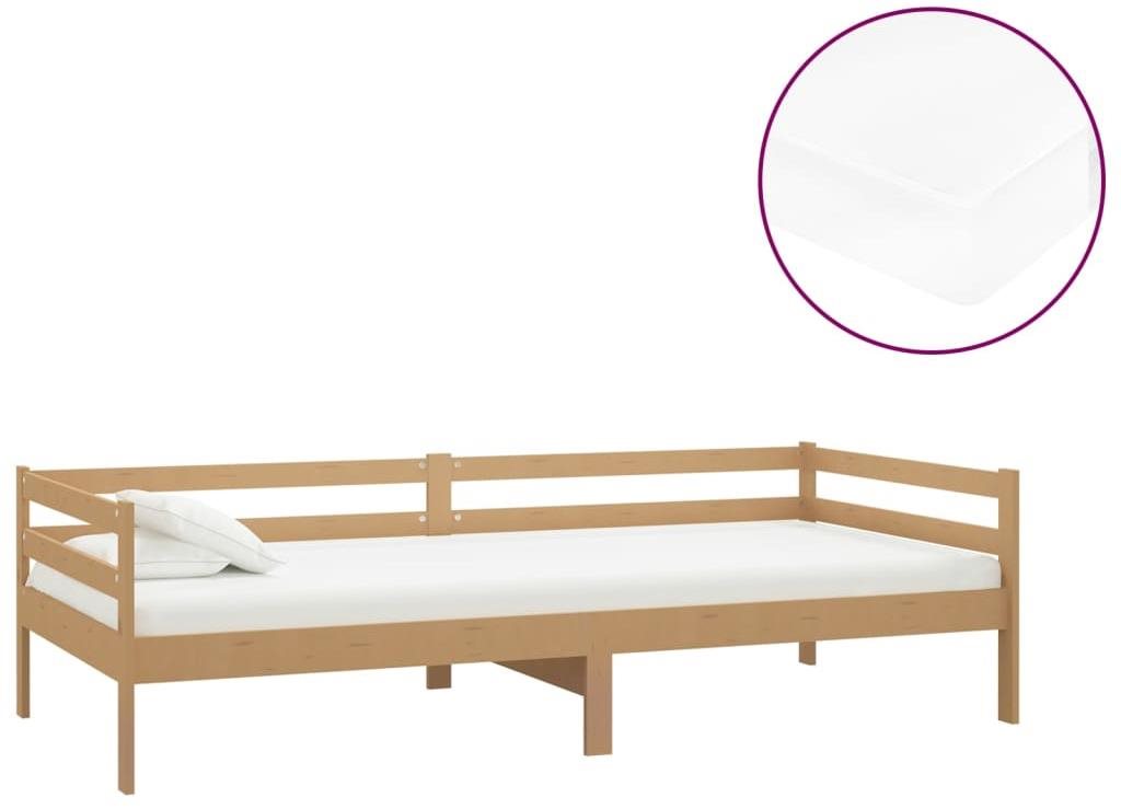 Shumee váľanda s matracom 90 × 200 cm medovo hnedá masívne...