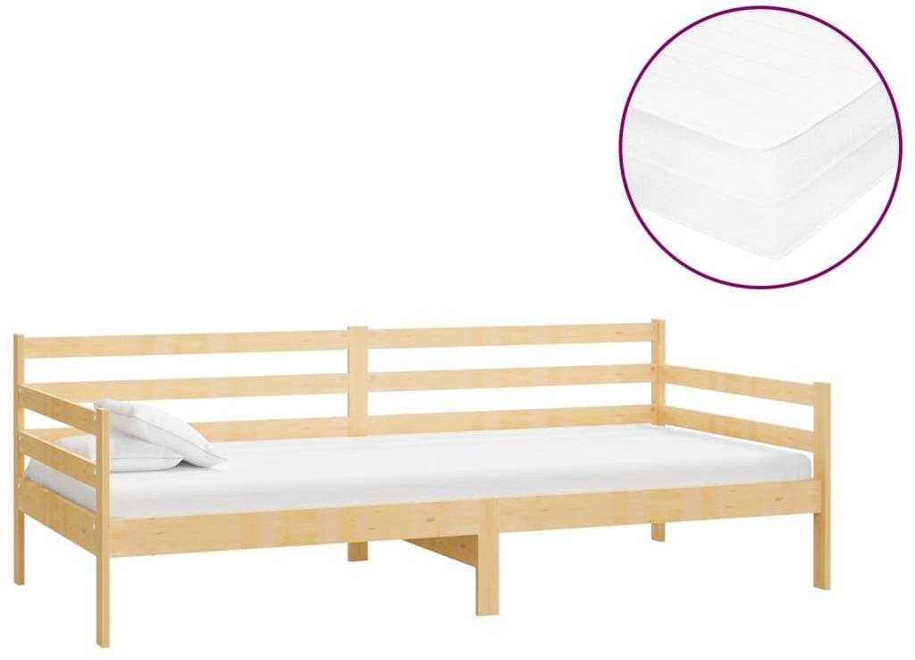 Shumee váľanda s matracom 90 × 200 cm masívne borovicové drevo,...