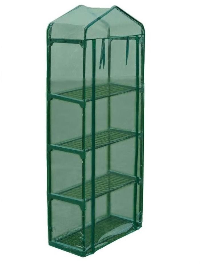 SHUMEE Skleník so 4 policami, PVC, 32 × 69 × 160 cm Skleník
