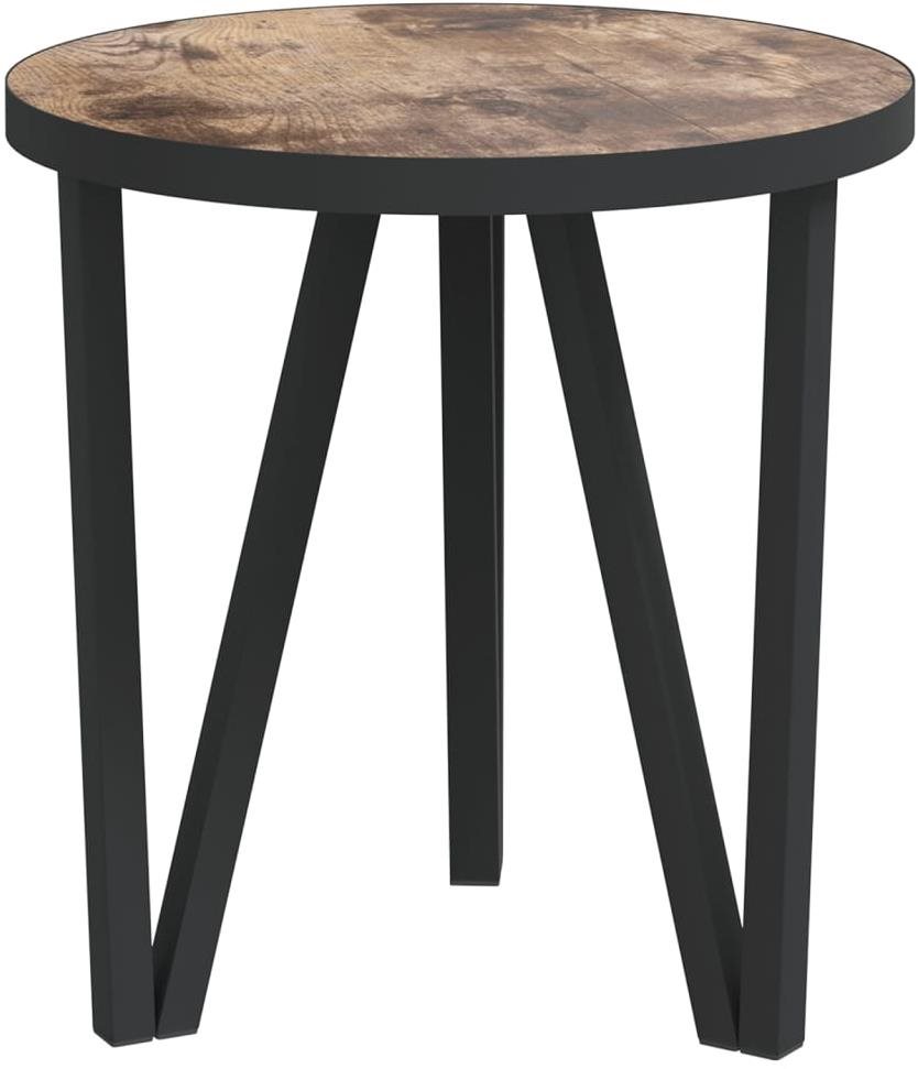 SHUMEE čajový čierno-žltý O 35 cm MDF Odkladací stolík