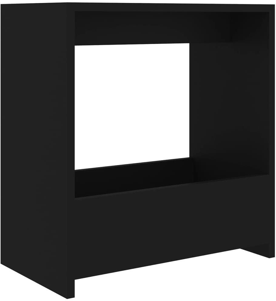 SHUMEE čierny 50 × 26 × 50 cm, drevotrieska Odkladací stolík