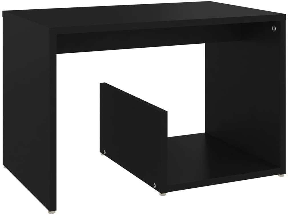SHUMEE čierny 59 × 36 × 38 cm, drevotrieska Odkladací stolík