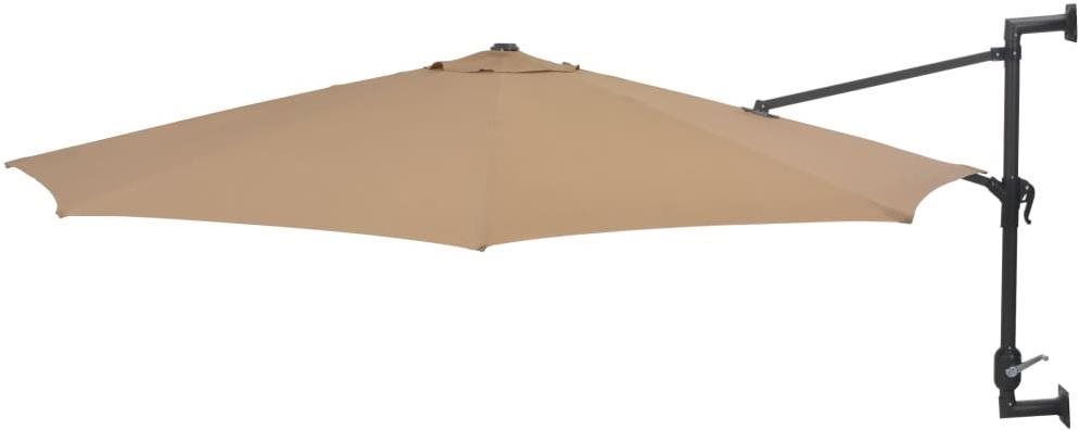 Nástenný slnečník s kovovou tyčou 300 cm farba taupe Slnečník