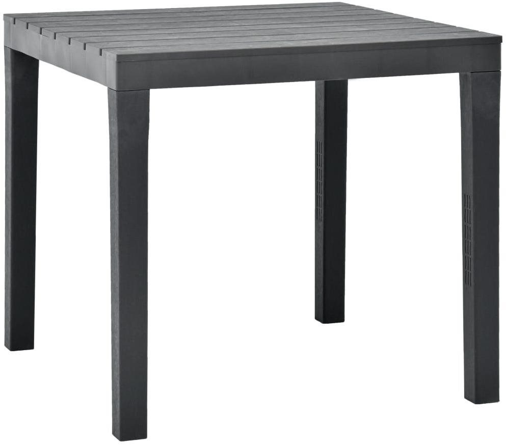 Záhradný stôl antracitový 78 × 78 × 72 cm plast Záhradný stôl