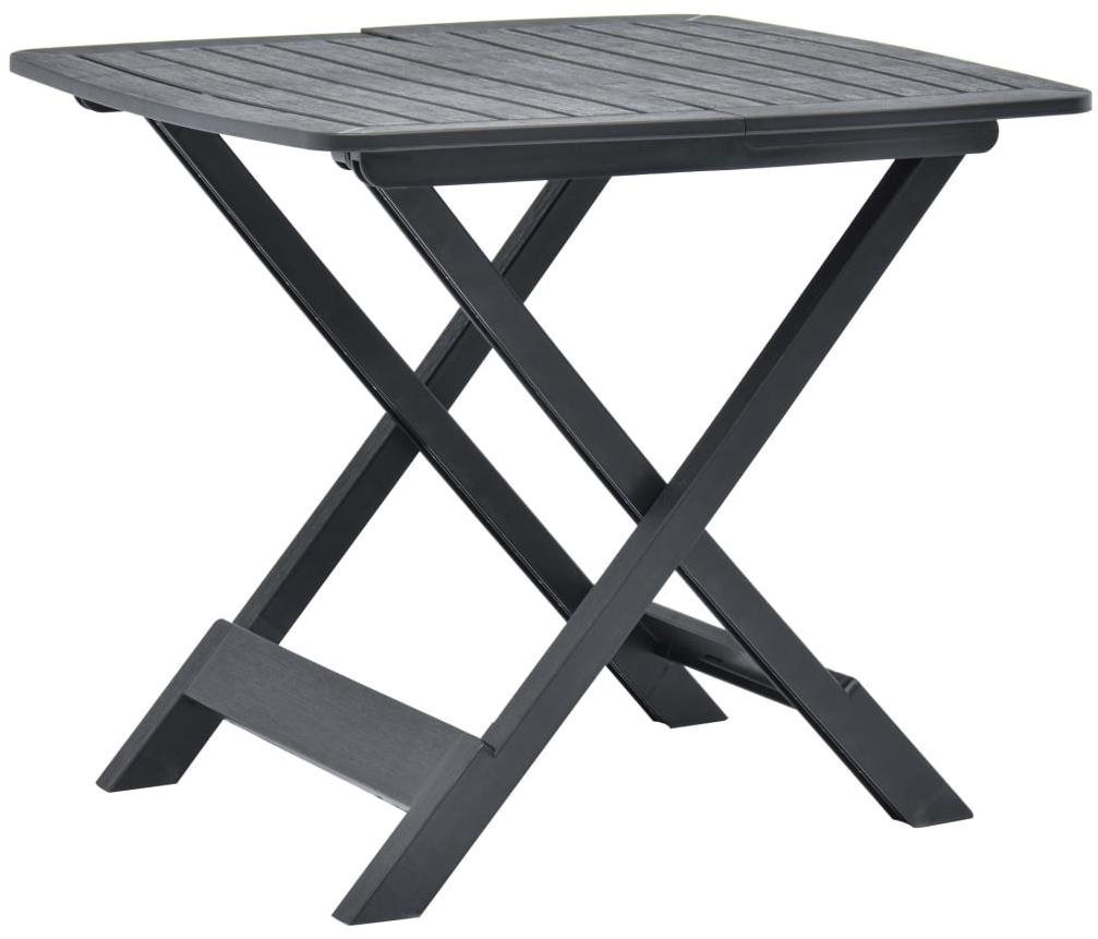 Skladací záhradný stôl antracitový 79 × 72 × 70 cm plast Záhradný...