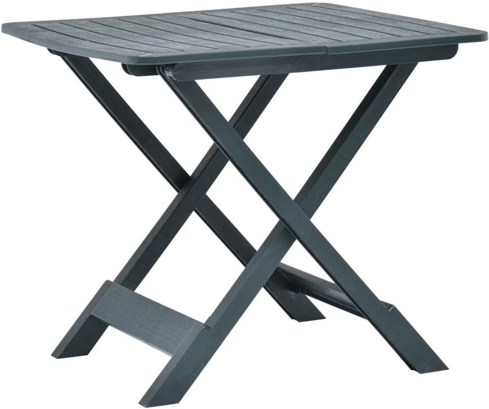 Skladací záhradný stôl zelený 79 × 72 × 70 cm plast Záhradný stôl
