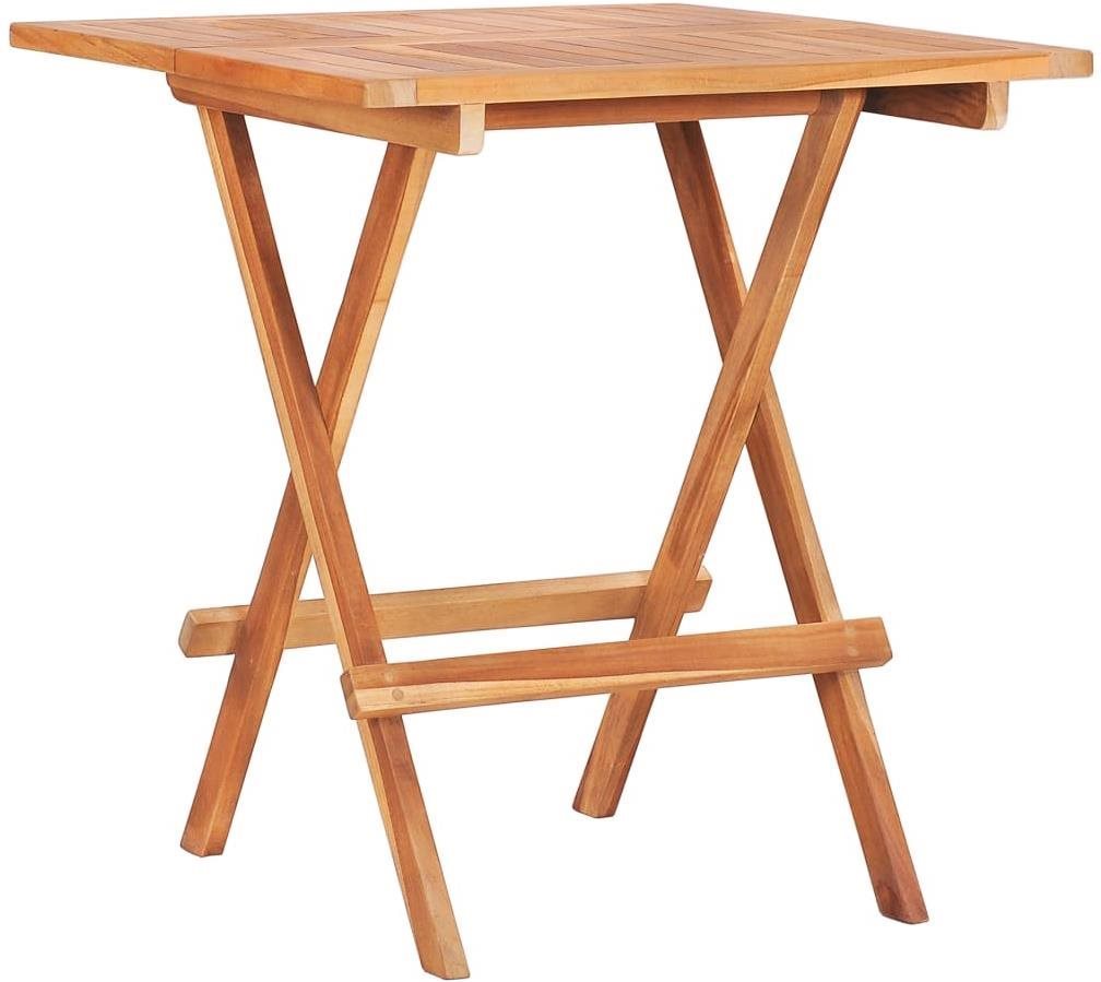 Skladacie bistro stolík 60 × 60 × 65 cm masívne tíkové drevo...
