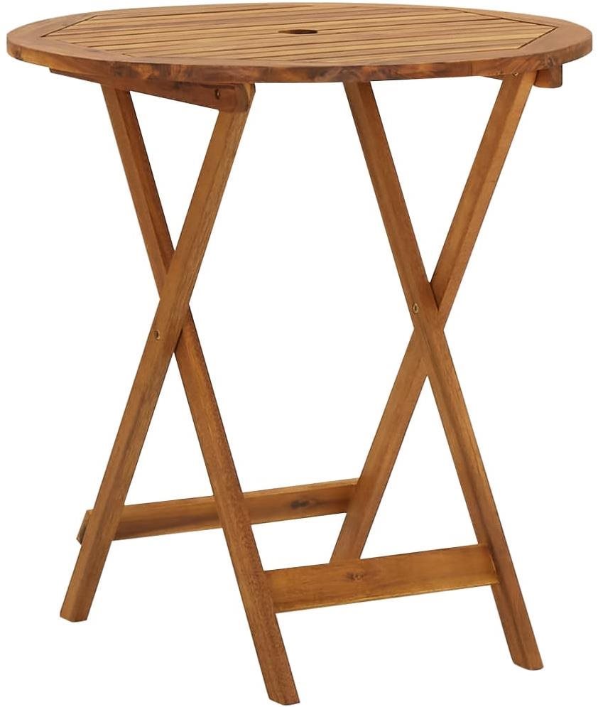 Skladací záhradný stolík 70 cm masívne akáciové drevo Záhradný stôl