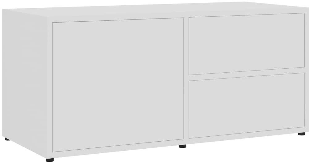TV stolík biely, 80 x 34 x 36 cm, drevotrieska TV stolík