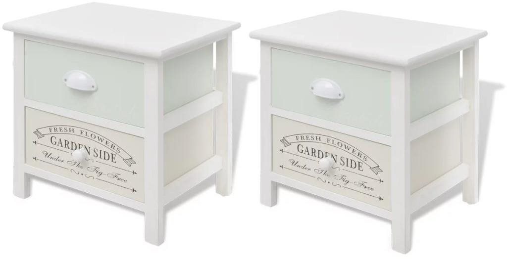 Nočné stolíky vo francúzskom štýle, 2 ks, drevené Nočný stolík