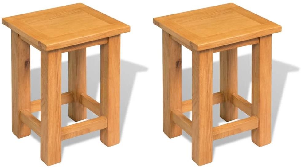 Prídavné stolíky 2 ks 27 x 24 x 37 cm masívne dubové drevo 3053417...