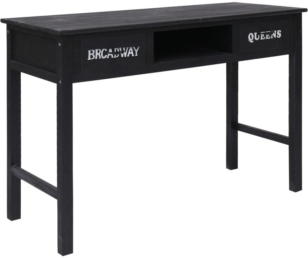 Konzolový stolík čierny 110 x 45 x 76 cm drevo Konzolový stolík