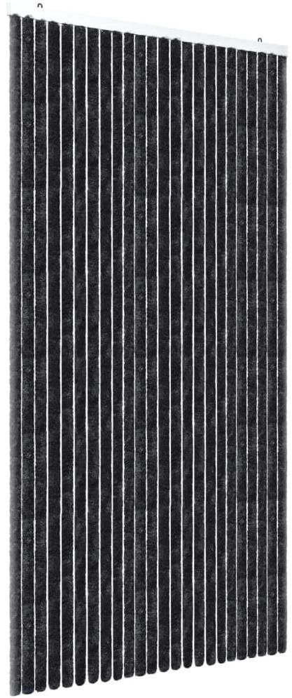 Záves proti hmyzu antracitový, 100 x 220 cm Chenille Sieťka na okno