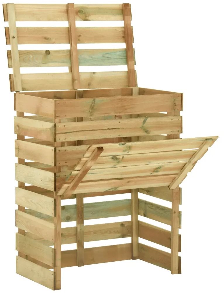 Latkový záhradný kompostér 80 × 50 × 100 cm impregnovaná borovica...