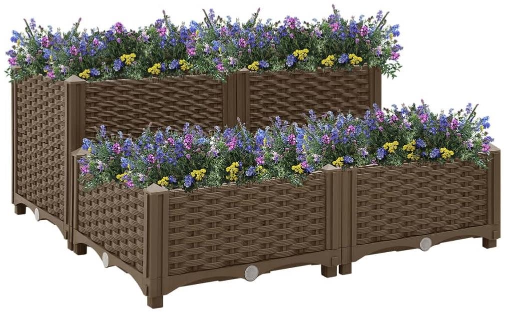 SHUMEE Záhon vyvýšený, polypropylén 80 × 80 × 38 cm Vyvýšený záhon