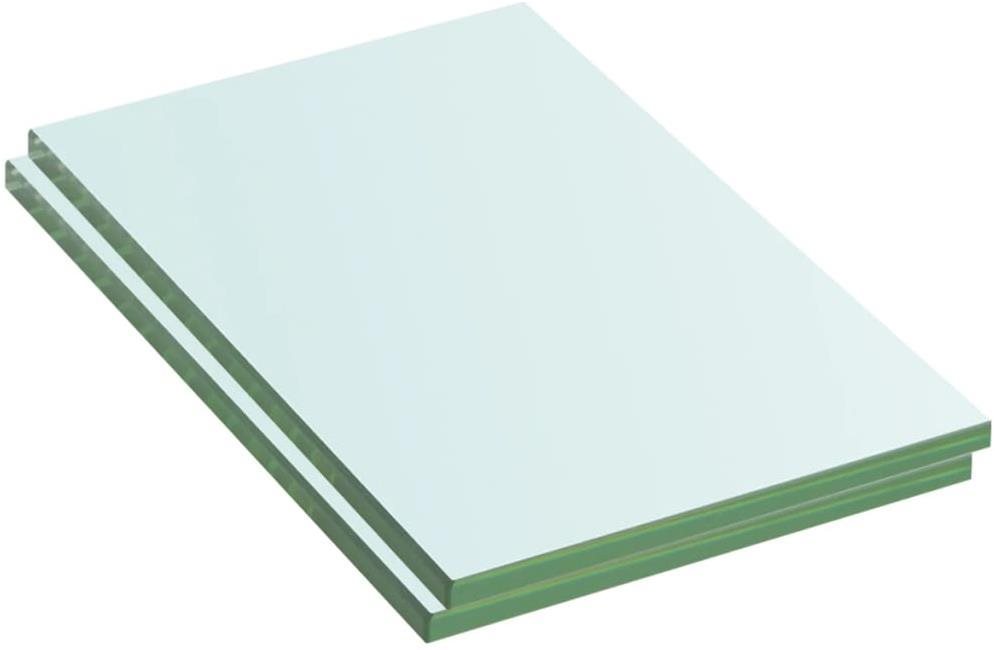 Policové dosky 2 ks sklo číre 20 x 12 cm Polica