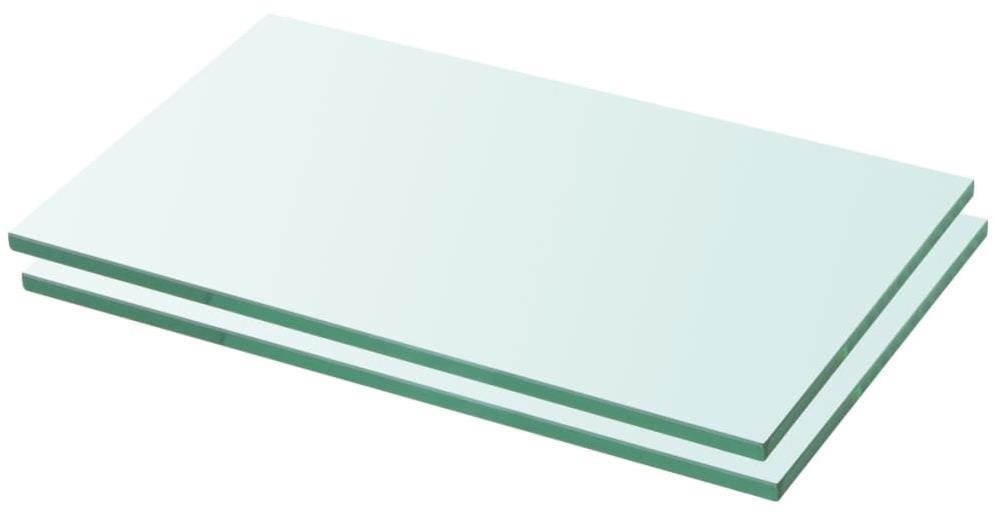 Policové dosky 2 ks sklo číre 30 × 12 cm Polica