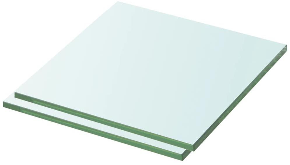 Policové dosky 2 ks sklo číre 30 x 25 cm Polica
