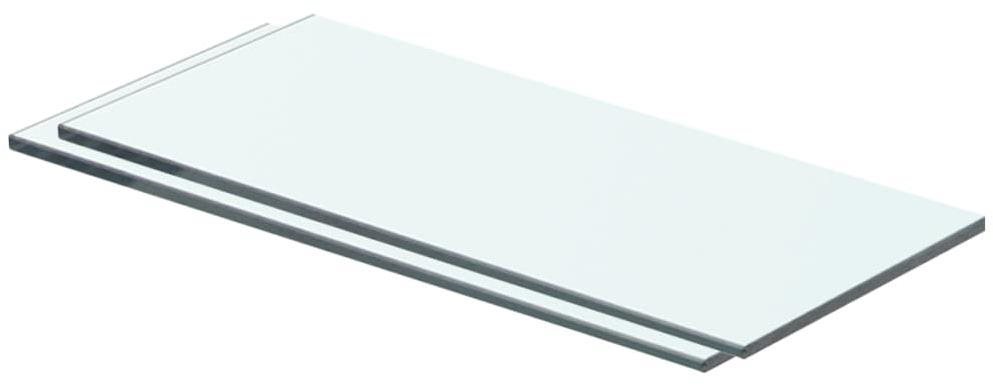 Policové dosky 2 ks sklo číre 40 x 12 cm Polica