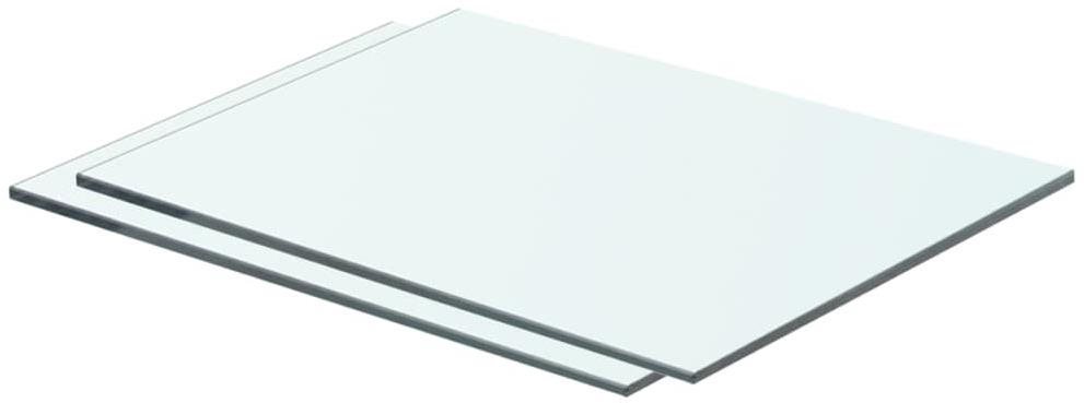 Policové dosky 2 ks sklo číre 40 x 25 cm Polica