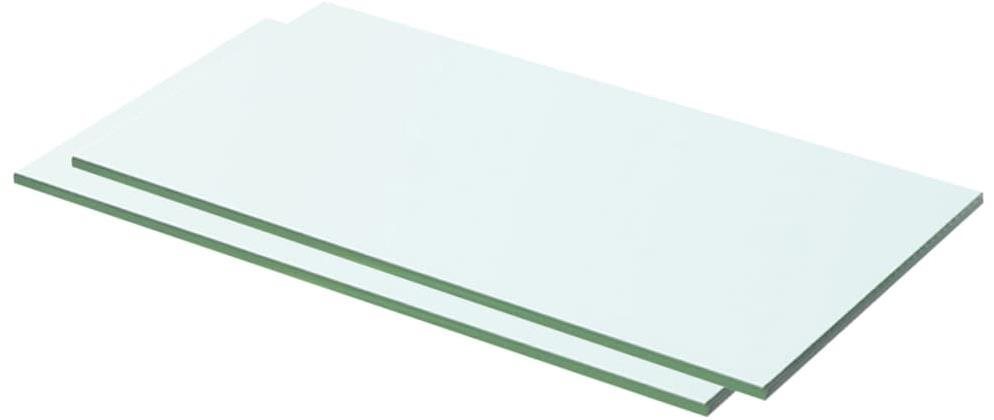 Policové dosky 2 ks sklo číre 50 × 20 cm Polica