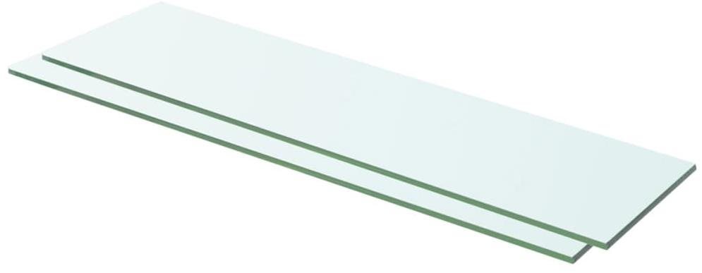 Policové dosky 2 ks sklo číre 60 x 12 cm Polica