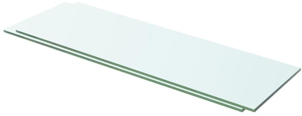 Policové dosky 2 ks sklo číre 60 x 15 cm Polica