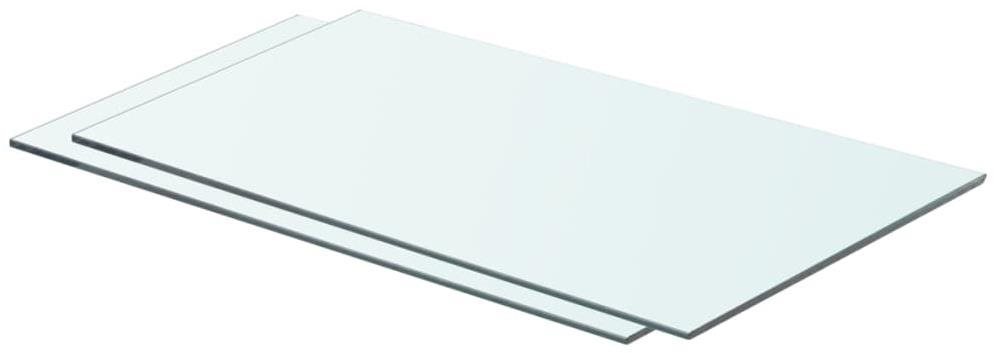 Policové dosky 2 ks sklo číre 60 x 30 cm Polica