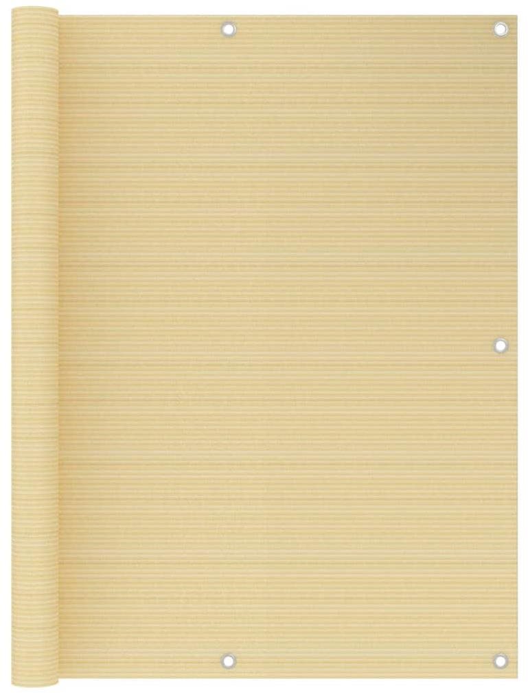 Balkónová zástena béžová 120 × 400 cm HDPE Zástena
