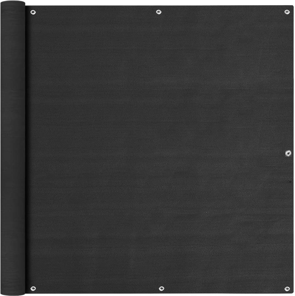 Balkónová zástena antracitová 120 × 600 cm HDPE Zástena