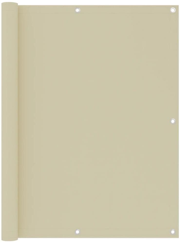 Balkónová zástena krémová 120 × 400 cm oxfordská látka Zástena