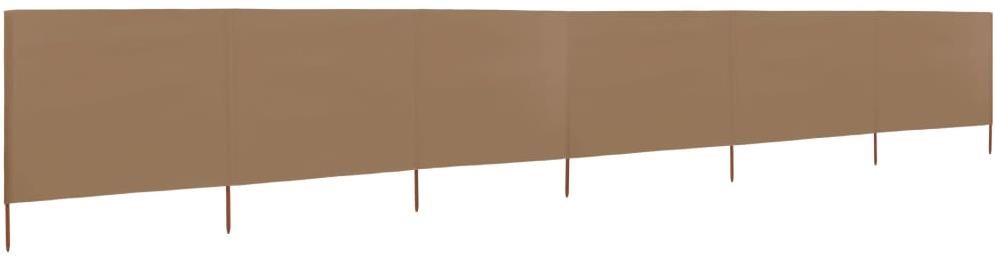 6-dielna zástena proti vetru, farba taupe, 800 x 80 cm, látková...