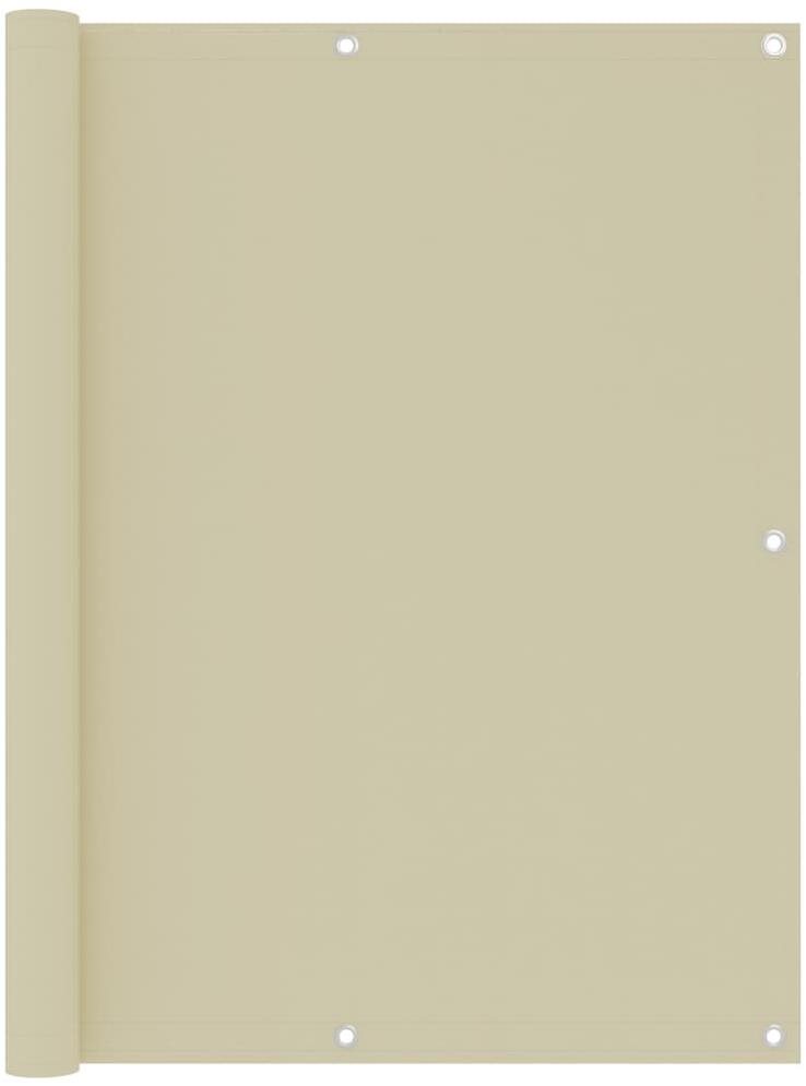 Balkónová zástena krémová 120 × 600 cm oxfordská látka 134959 Zástena