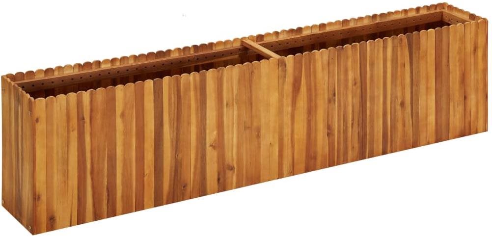 SHUMEE Záhon vyvýšený, drevo, akácia 200 × 30 × 50 cm Vyvýšený záhon