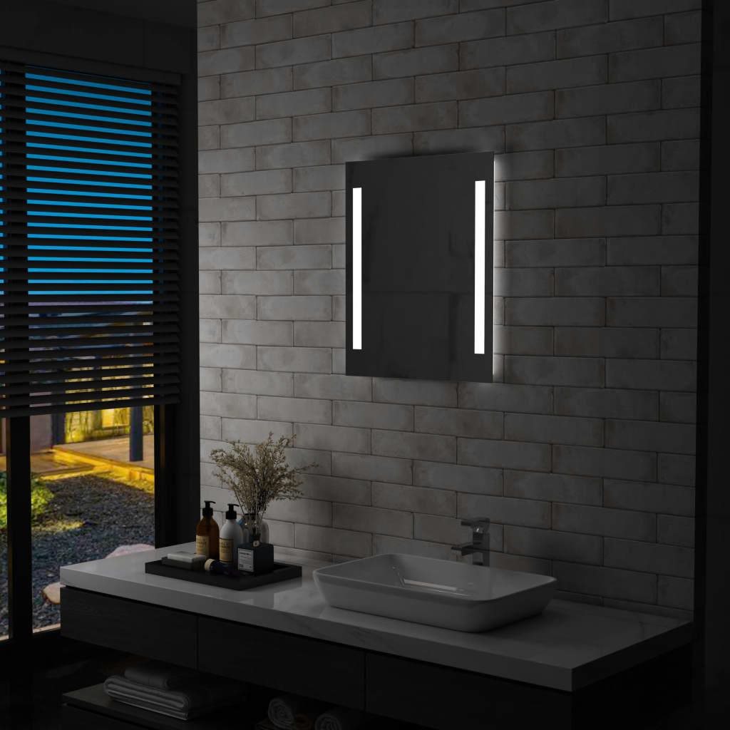 Kúpeľňové nástenné zrkadlo s LED osvetlením 50 × 60 cm Zrkadlo