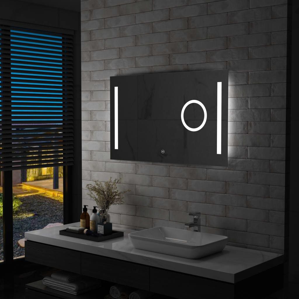 Kúpeľňové zrkadlo s LED svetlami a dotykovým senzorom 100 × 60 cm...