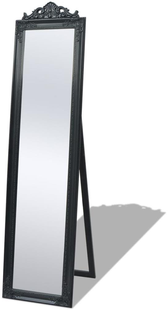 Voľne stojace zrkadlo barokový štýl 160 × 40 cm čierne Zrkadlo