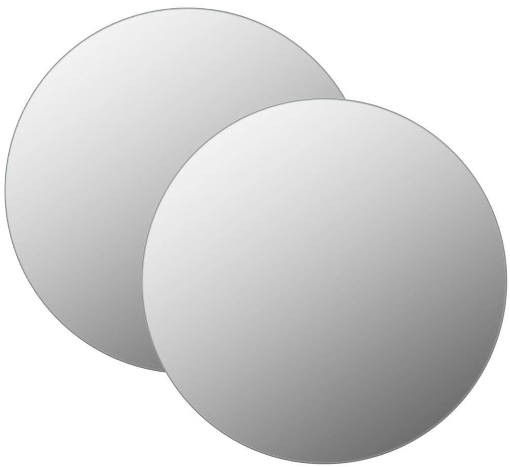 Nástenné zrkadlá 2 ks 40 cm okrúhle sklo 3051626 Zrkadlo