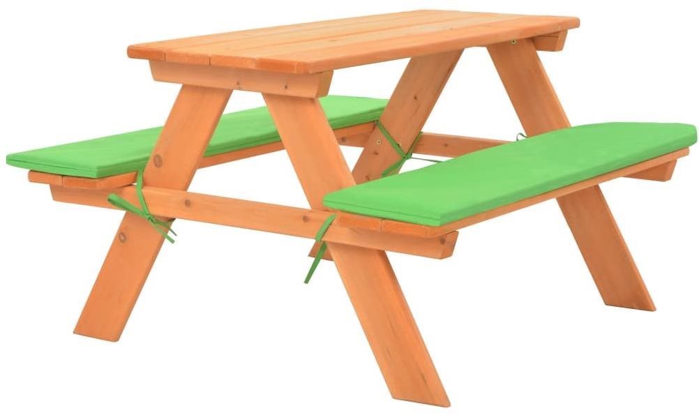 Detský piknikový stôl s lavičkami 89 × 79 × 50 cm masívne jedľa...