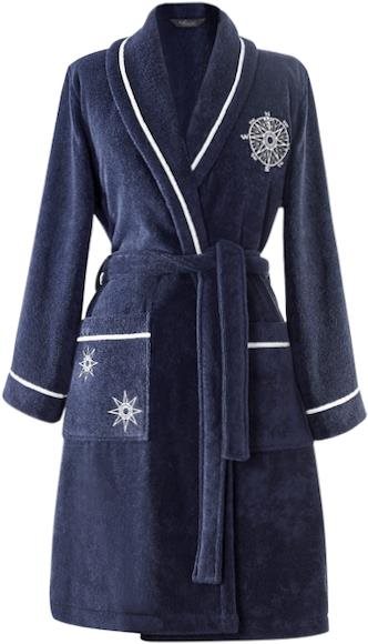 Soft Cotton – Dámsky krátky župan Marine Lady, tmavo modrá, L Župan