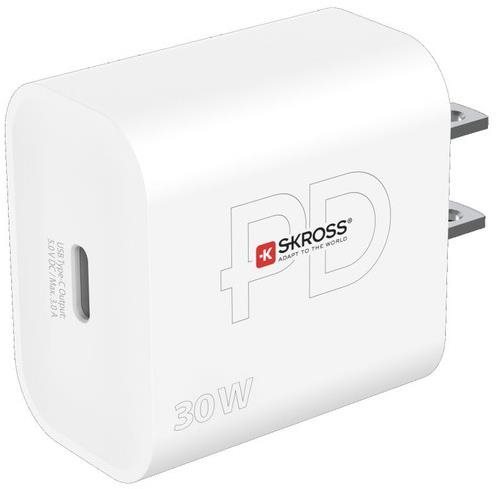 SKROSS USB-C Power charger 30W US, Power Delivery, Type A Utazó...