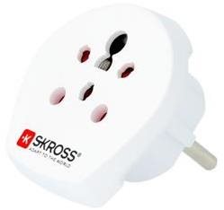 SKROSS PA60 India-Israel-Denmark to Europe Utazó adapter