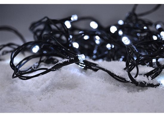LED kültéri karácsonyi lánc, 50 LED, 5m, 3m táp, 8 funkció,...