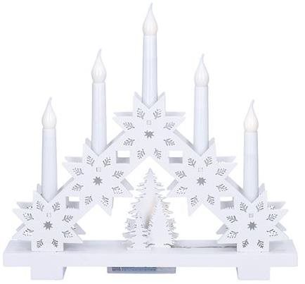 Solight LED karácsonyi gyertyatartó csillagokkal, 30cm, 5x LED, 2x...