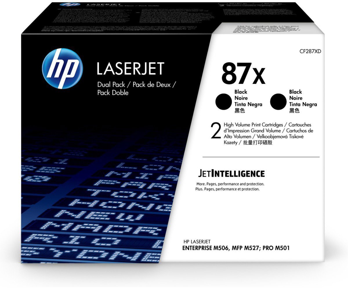 HP CF287XD No. 87X 2-Pack Black Printer Toner