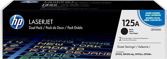 HP CB540AD Dual Pack Black Printer Toner