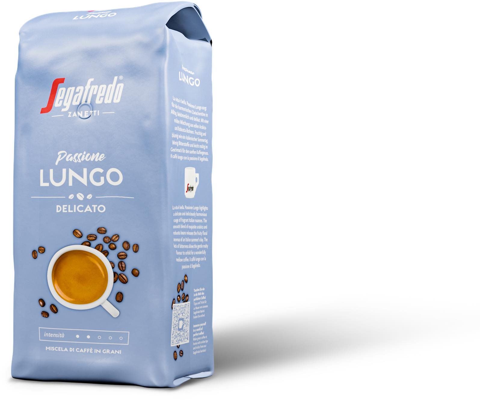 Segafredo Passione Lungo 1000 g Bohnenkaffee Kaffee
