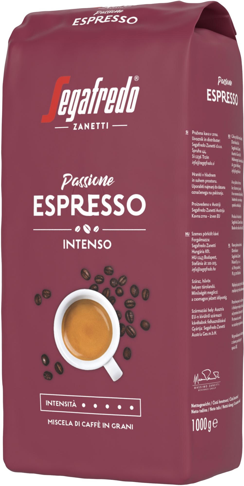 Segafredo Passione Espresso 1000 g Kaffeebohnen Kaffee